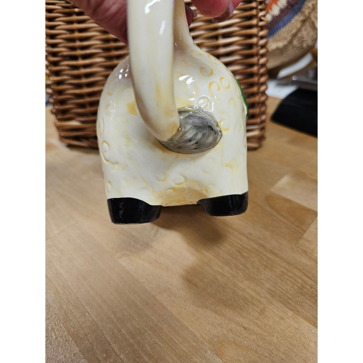 Vintage Ceramic Sheep Lamb Creamer / Pen Holder / Planter