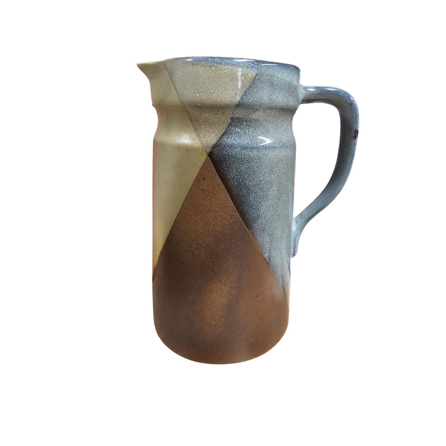MCM Pottery Robert Maxwell Geometric Pitcher 5 1/2" X 9"