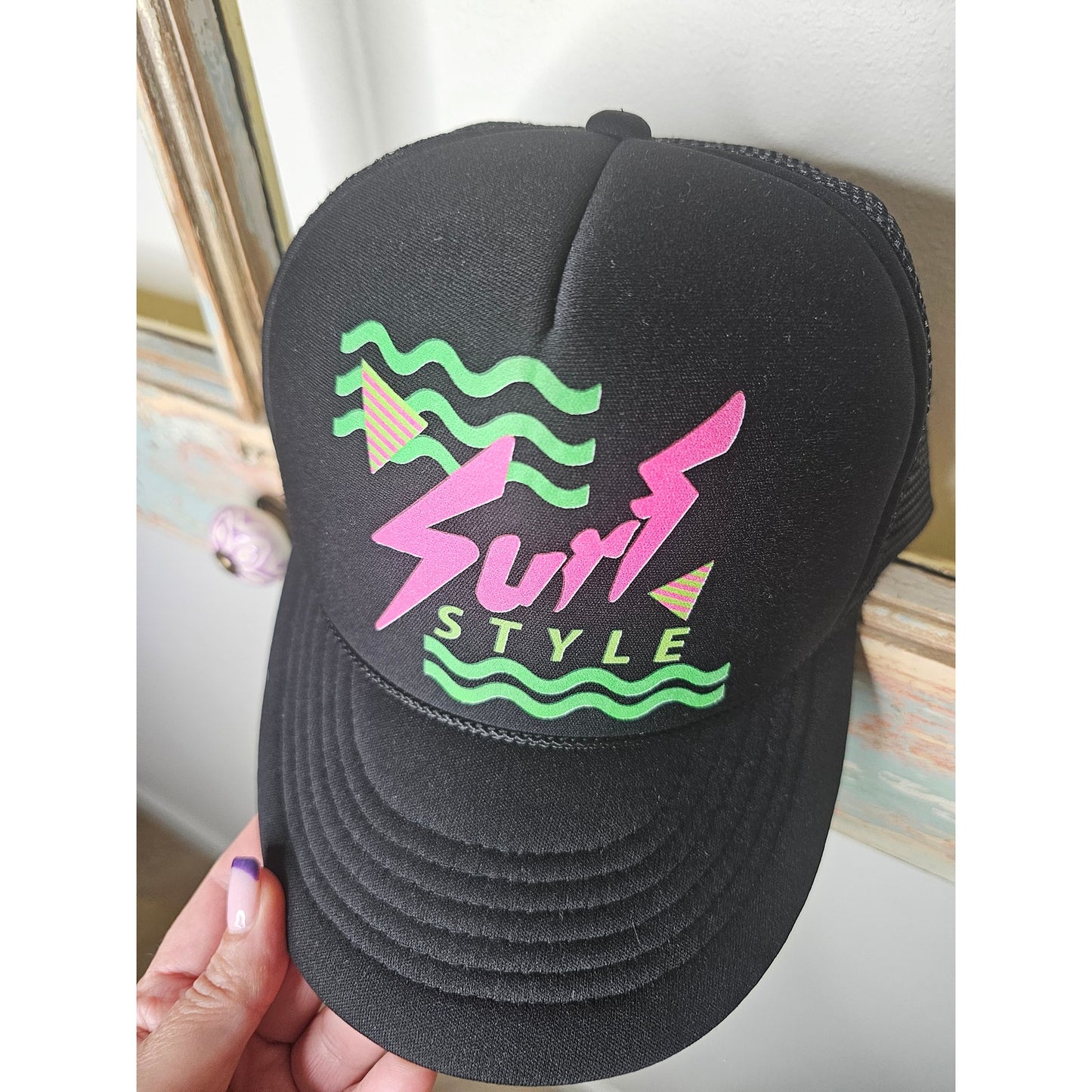 Vintage Cobra Trucker Mesh/ Foam Adult Hat With Snapback Surf Style
