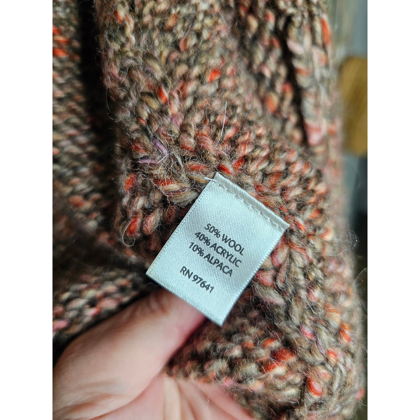 J. Jill Italian Yarn Shawl Neck Shorter Open Cardigan Ladies size Small
