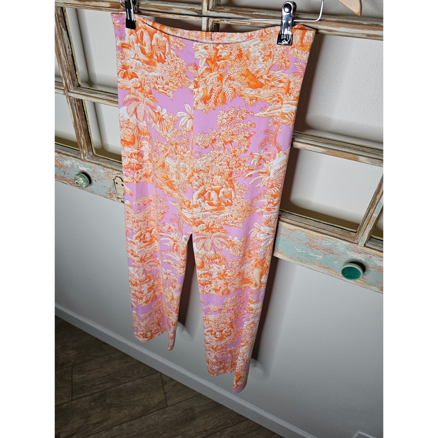 Toile Orange/Purple Comfy Lounge Leisure Pants Size Medium