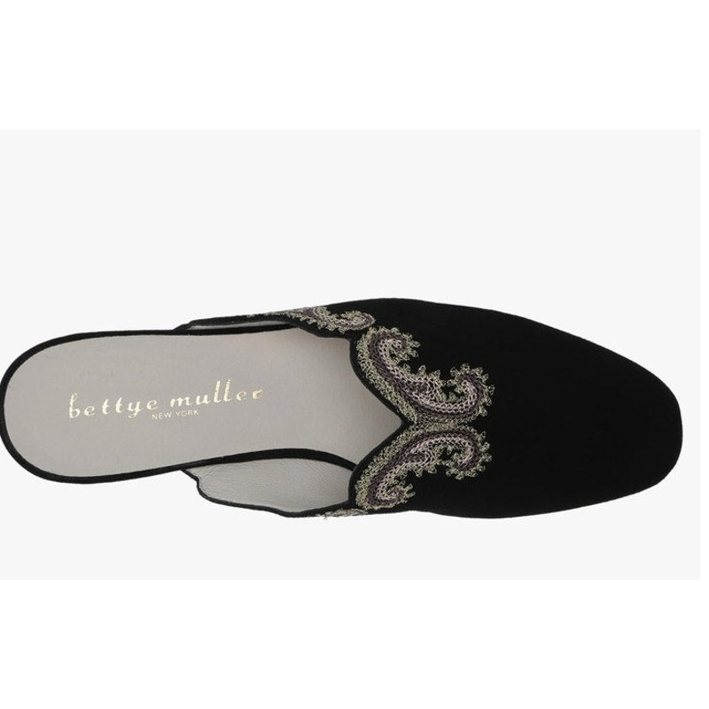 NWOB Bettye Muller Womens Embroidered Fortune Mule leather size 7
