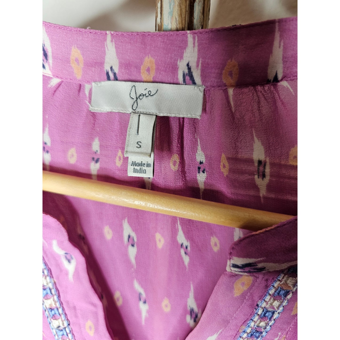 Joie Suerte Printed Silk Drawstring Waist Dress W/ Slip Size Small
