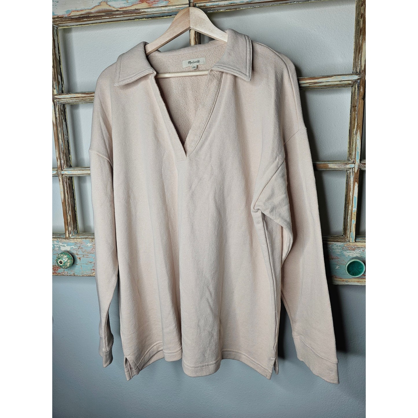 Madewell Cotton-Hemp Oversized collared Sweatshirt Ladies size 1X