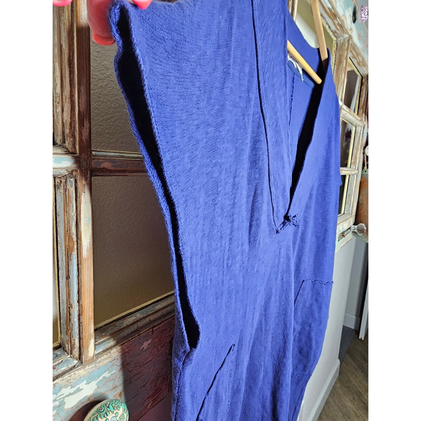Free People Beach Royal Violet Blue Dress ladies Oversized Small