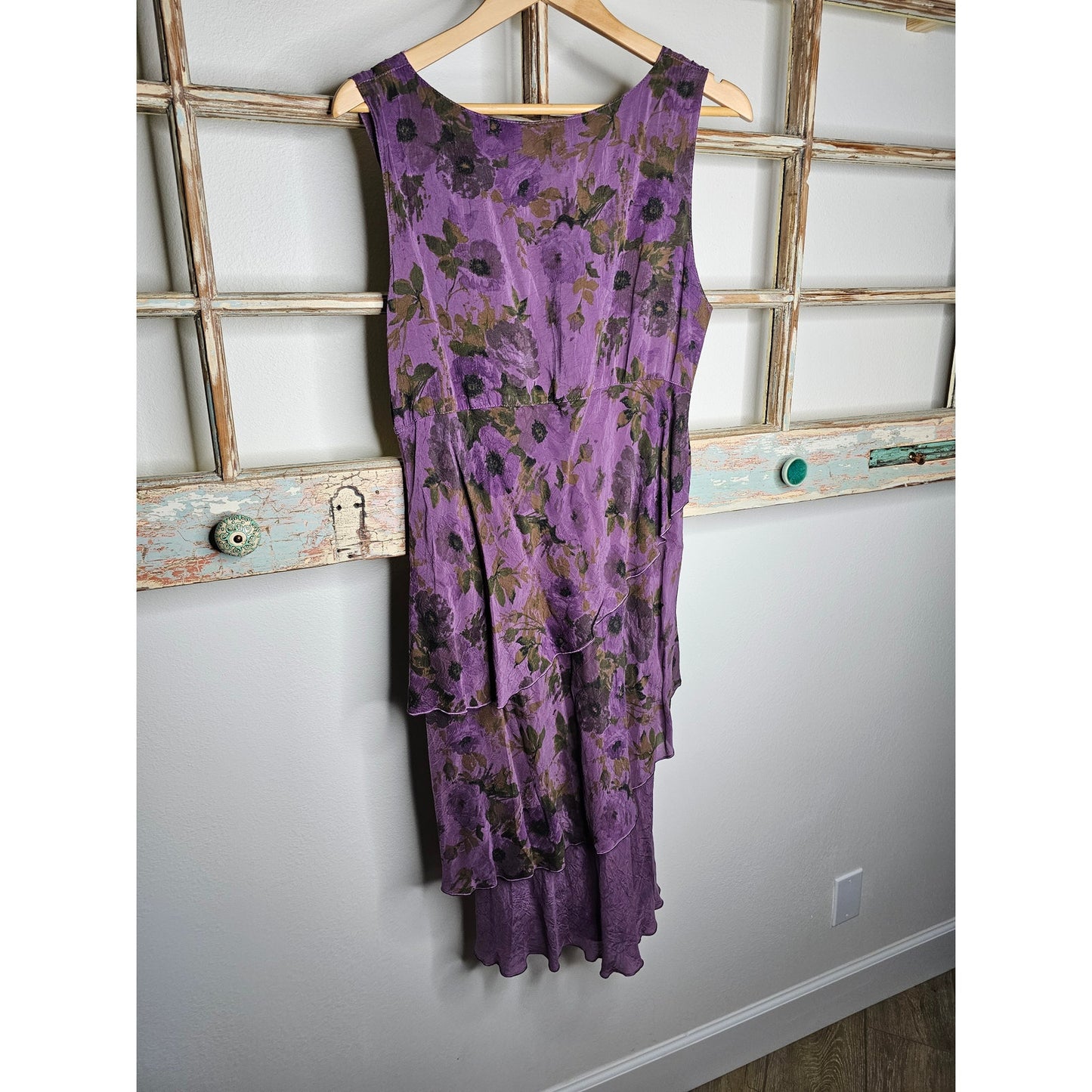 Color Me Cotton Click Two Piece Set Tiered sleeveless dress size Medium