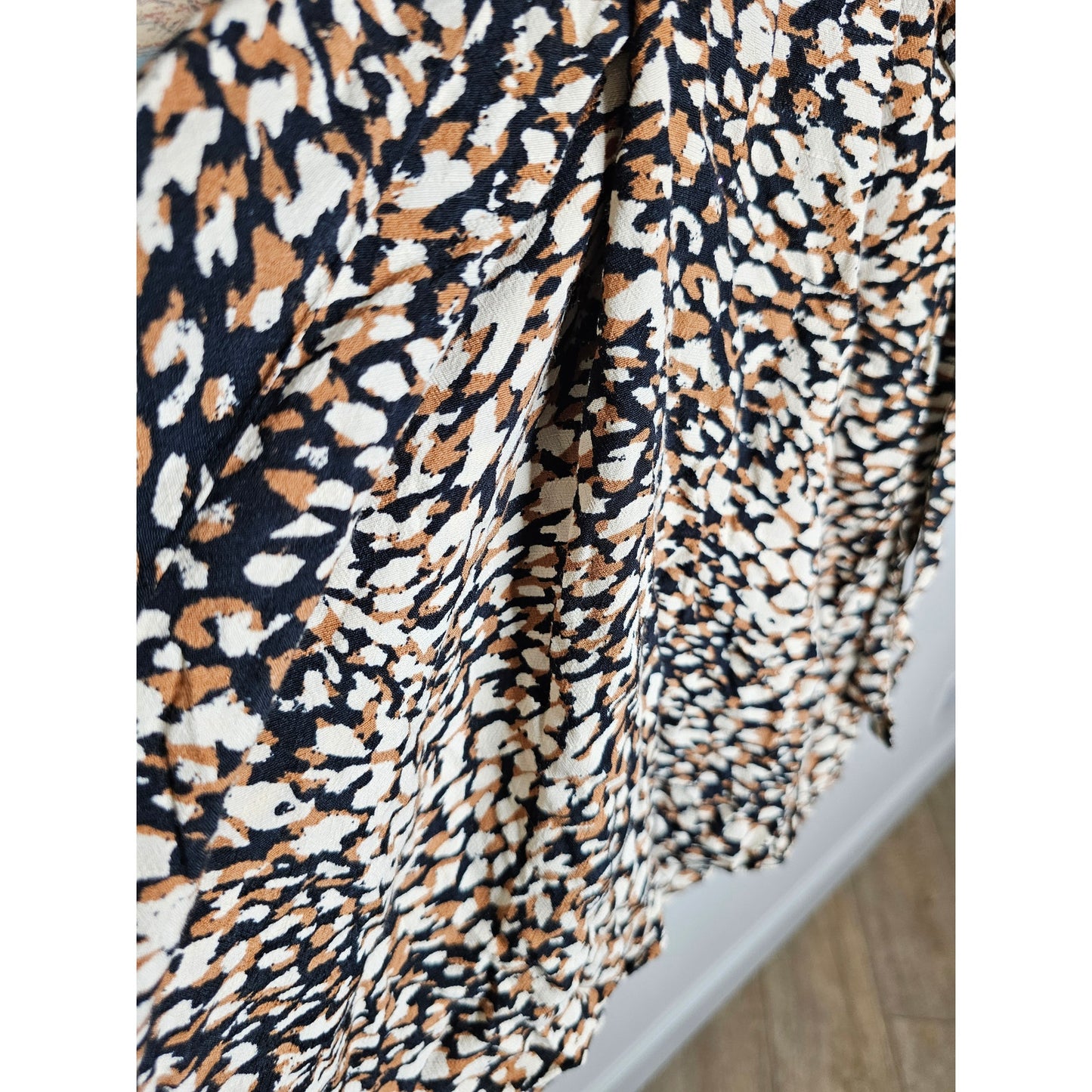 Free People Wrap Dress French Quarter Animal Print Mini Ladies size Medium