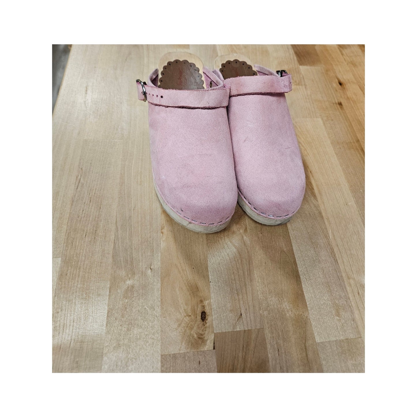 Hannah Anderson Pink Suede Slip On Clogs Ladies size 6