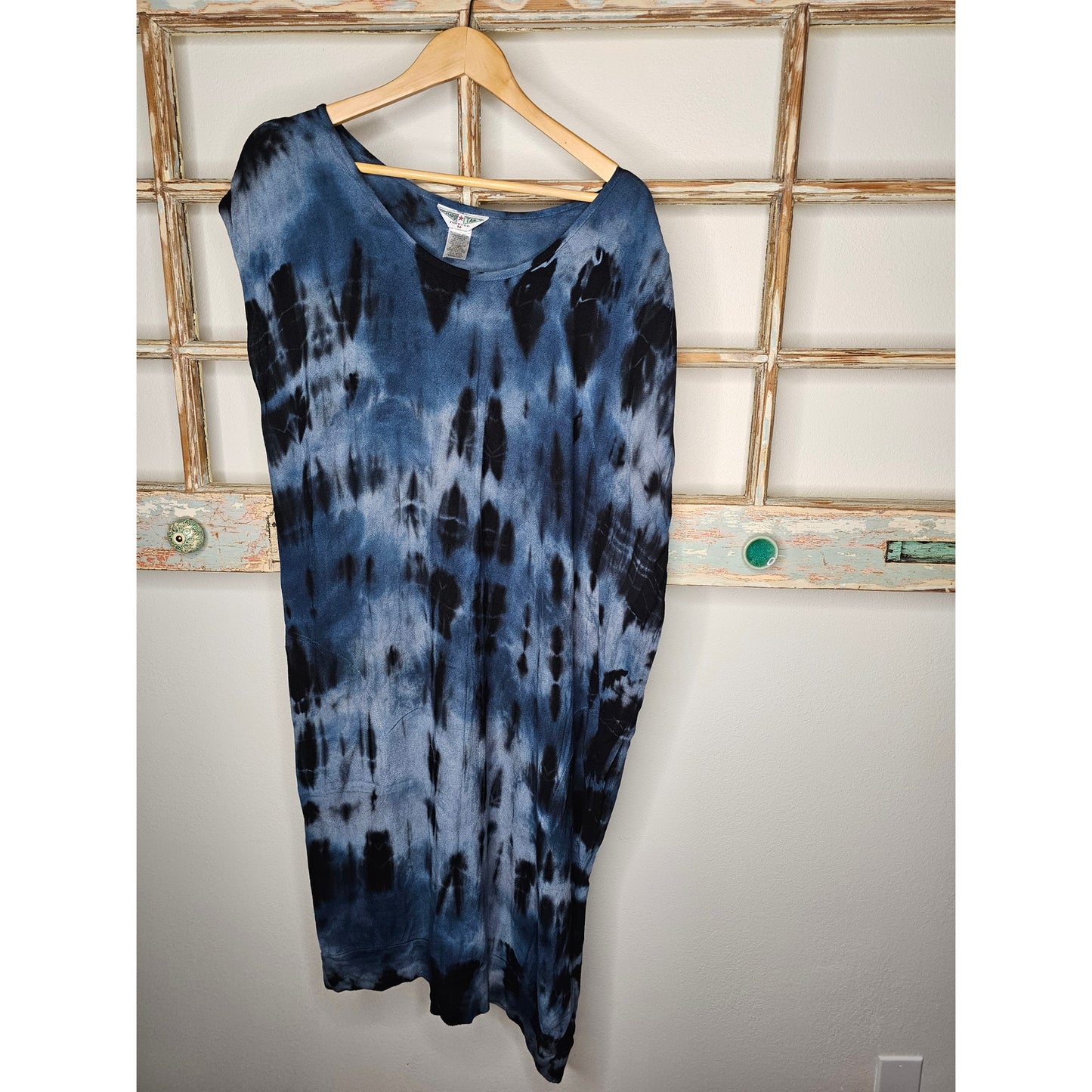 Hard Tail Batik Tie Dye Asymmetrical Ladies Medium Boho Dress