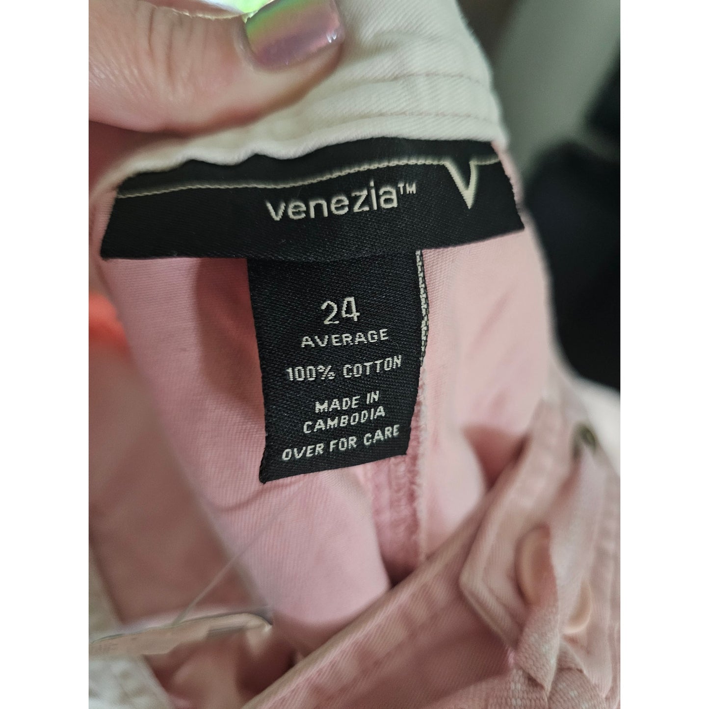 NWT Women's Pale Pink Venezia Drawstring Pants with pockets Size 24