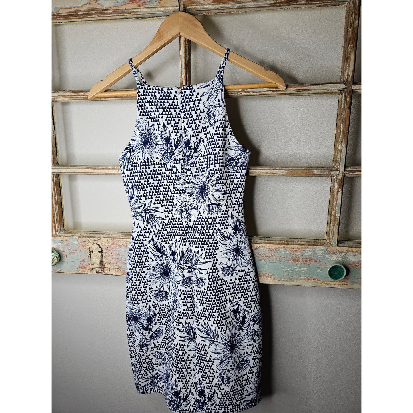 Guess Los Angeles Tropical navy/white Sleeveless Mini Dress size 0