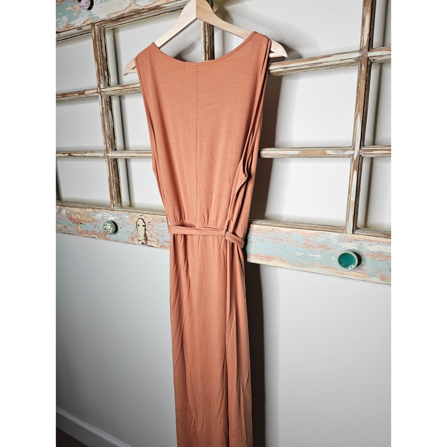 NEW Zenana Persian Orange Wrap Front Sleeveless Dress 22