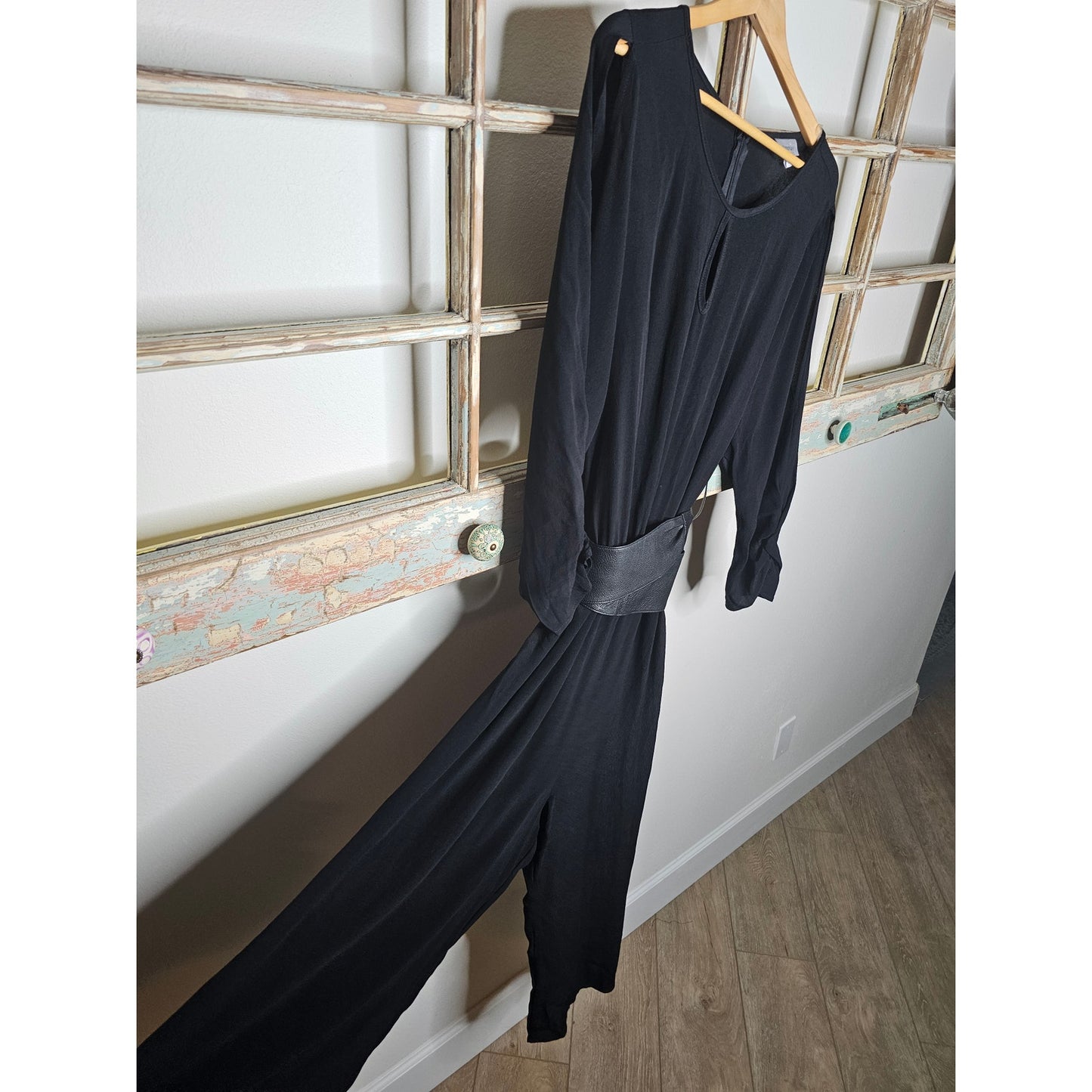 NWT Avenue Black Cold Shoulder Boat Neck Ladies Jumpsuit size 18/20