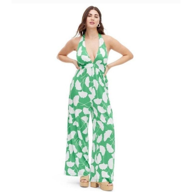 NWT Diane Von Furstenberg Target Halter Jumpsuit Size XXS