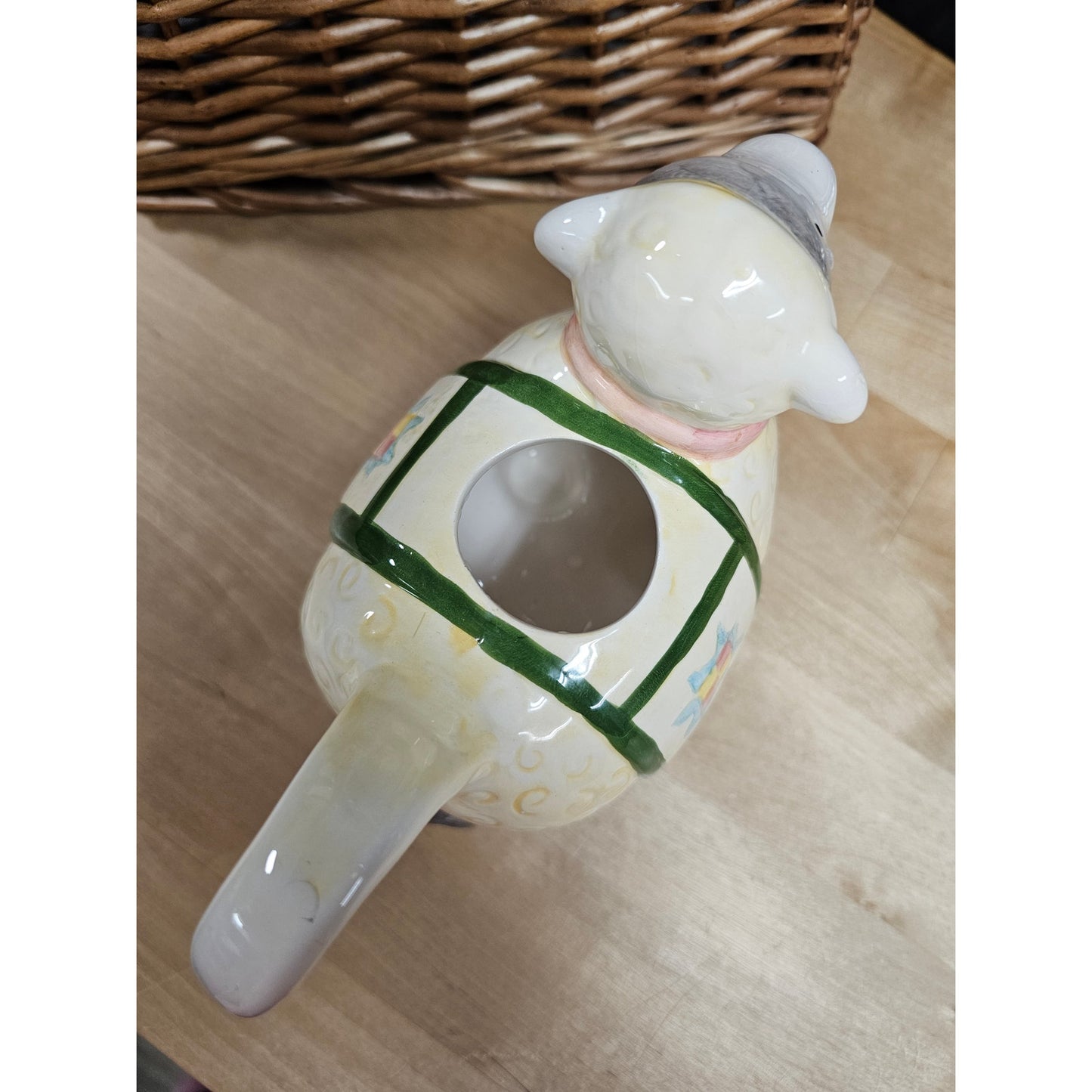 Vintage Ceramic Sheep Lamb Creamer / Pen Holder / Planter