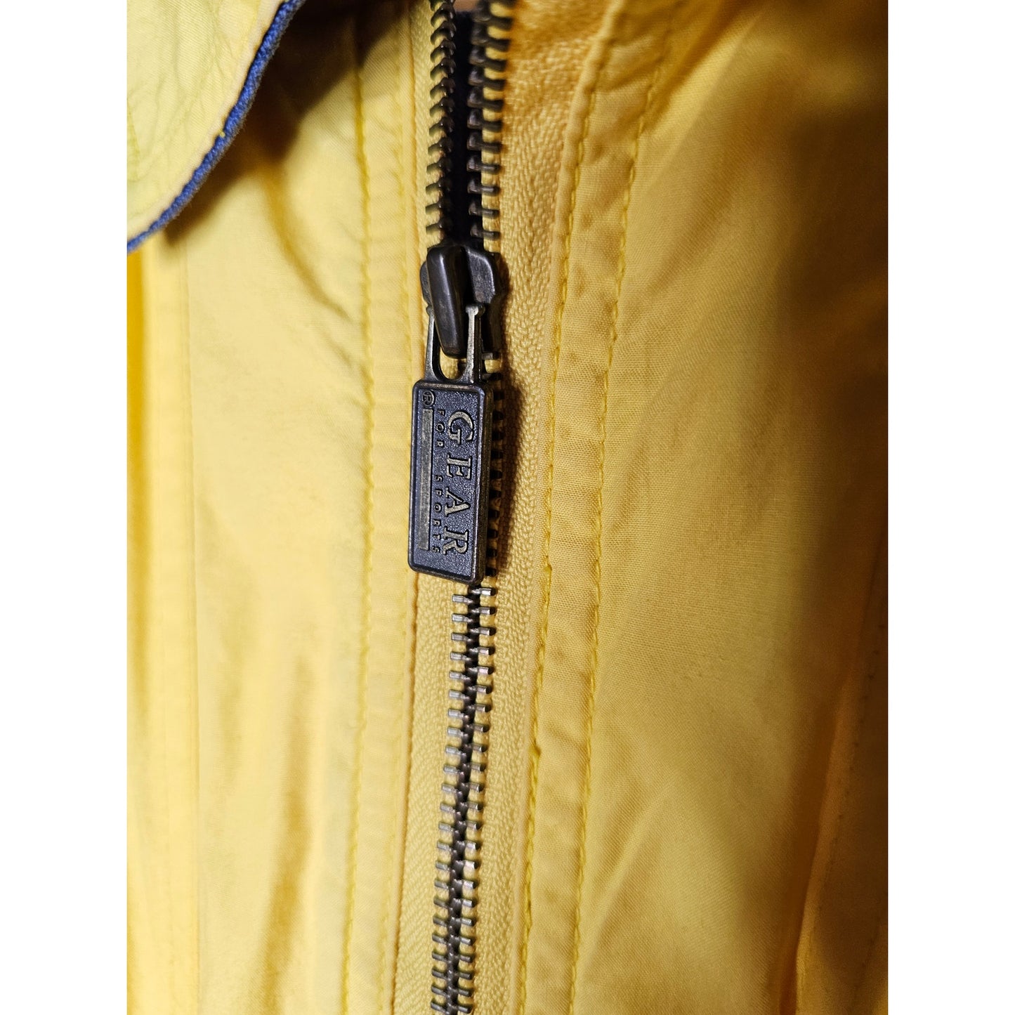 Vintage Goodyear Blimp Yellow & Blue Zip Up Utility Jacket Men's Size Medium