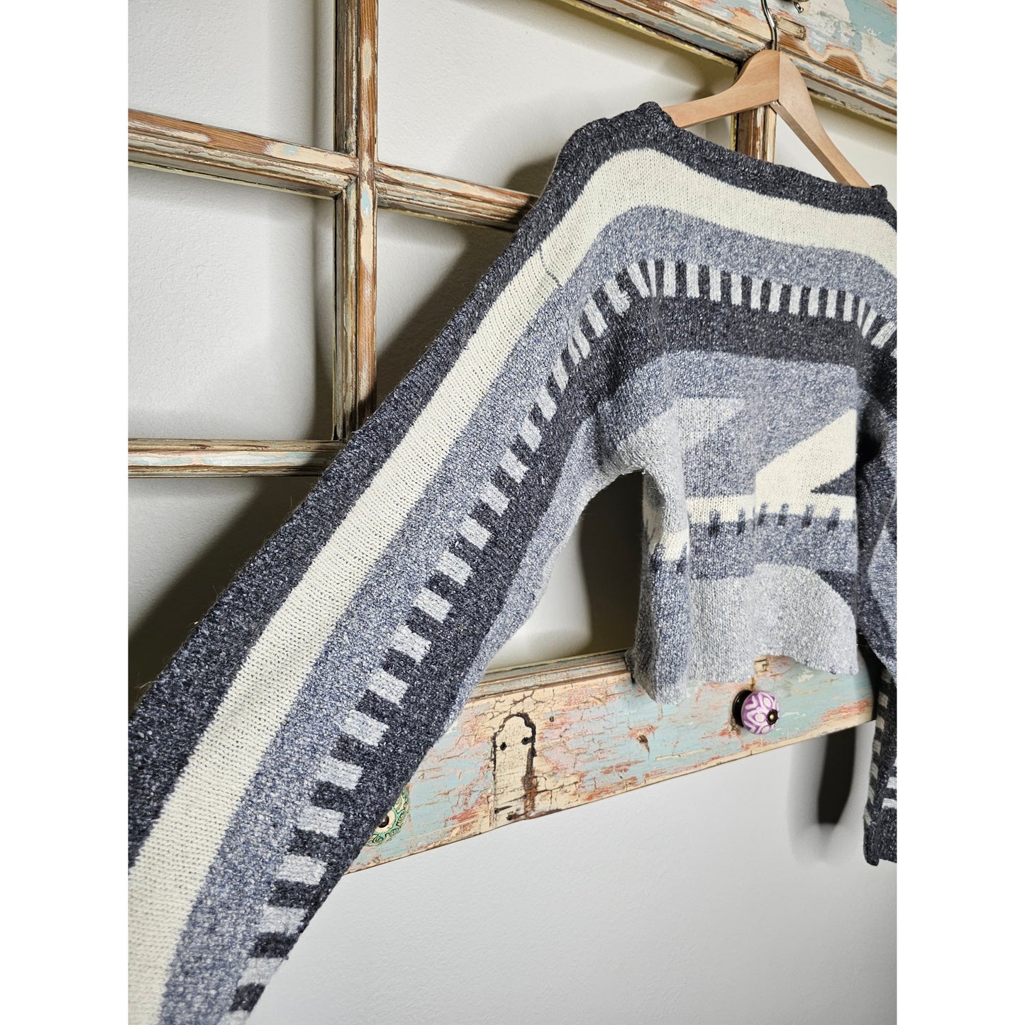 Vintage Penrose Cropped Unfinished Rolled Hem Silk Blend Size Small