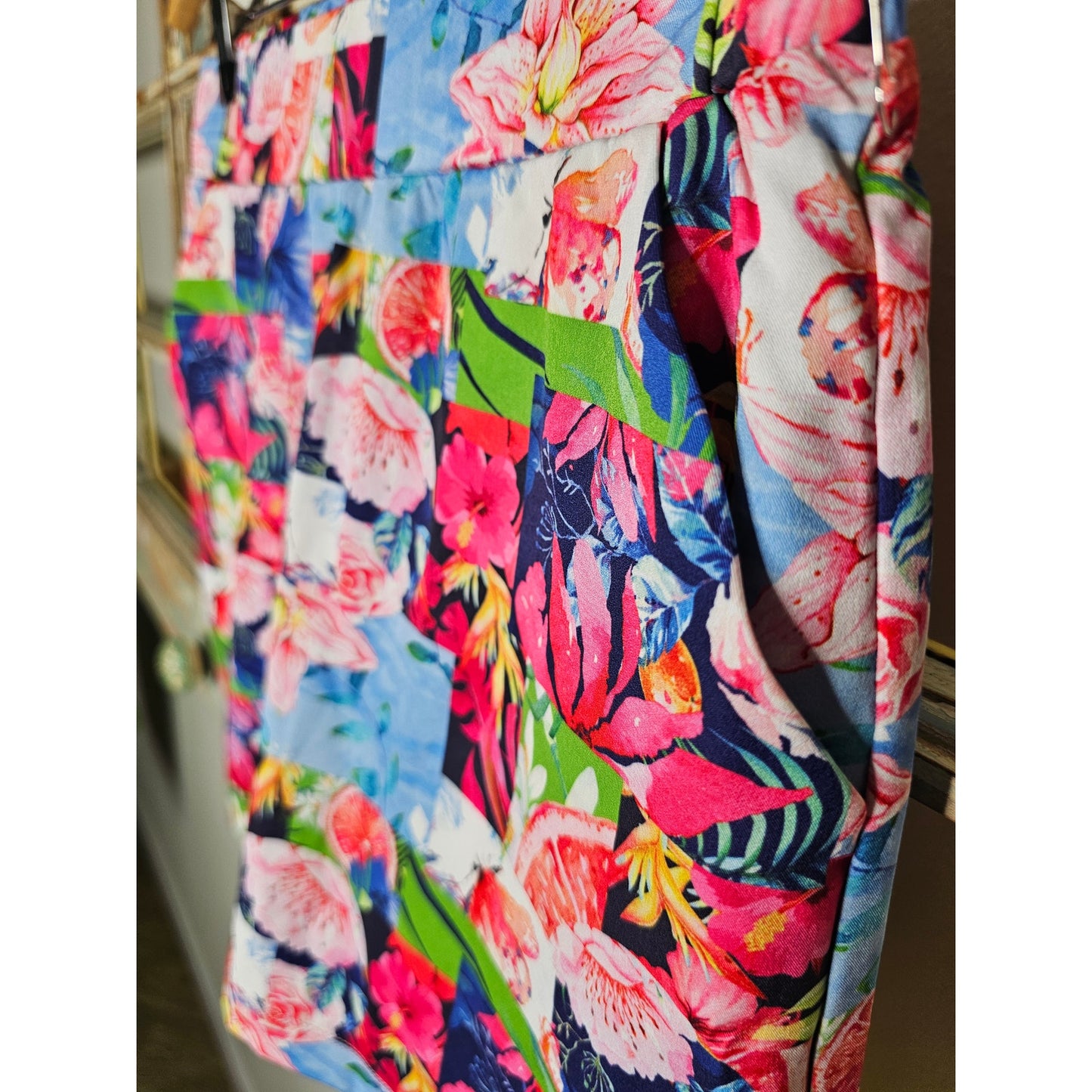 Kyodan Gold Floral Patchwork Golf Skort Ladies Size XS