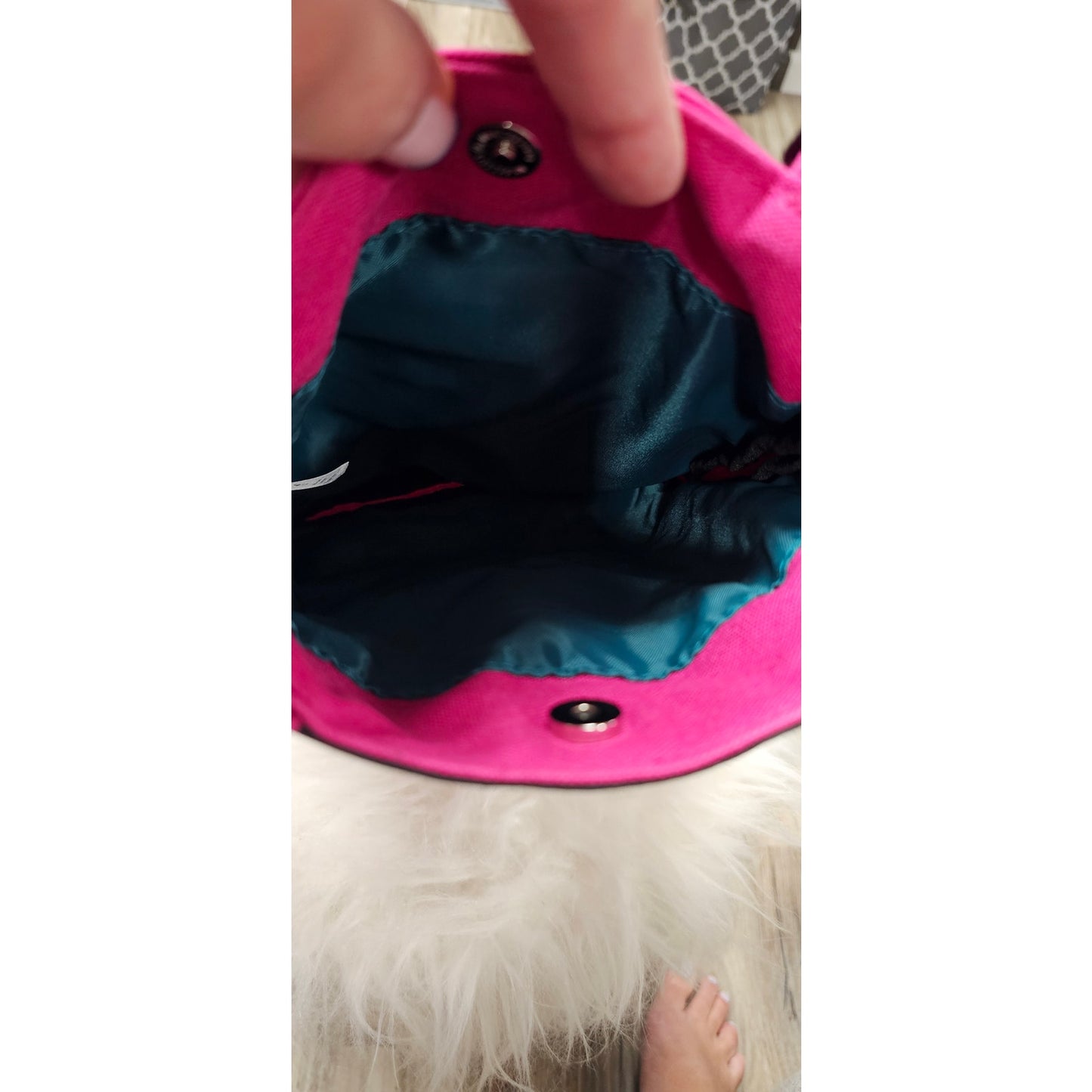 Kavu Keeper Hot Pink Crossbody Bag Snap Closure Canvas Shoulder Purse