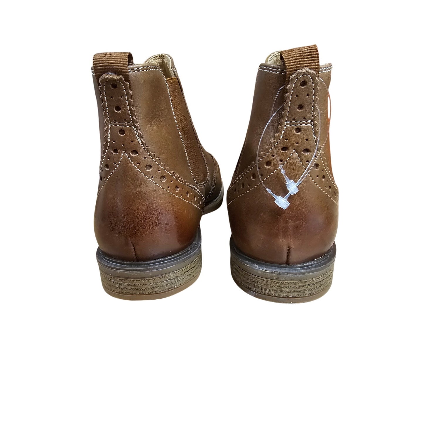 NWT Leather Hush Puppie Bailey Chelsea Boot Brown Booties Ladies Size 7.5 Wide