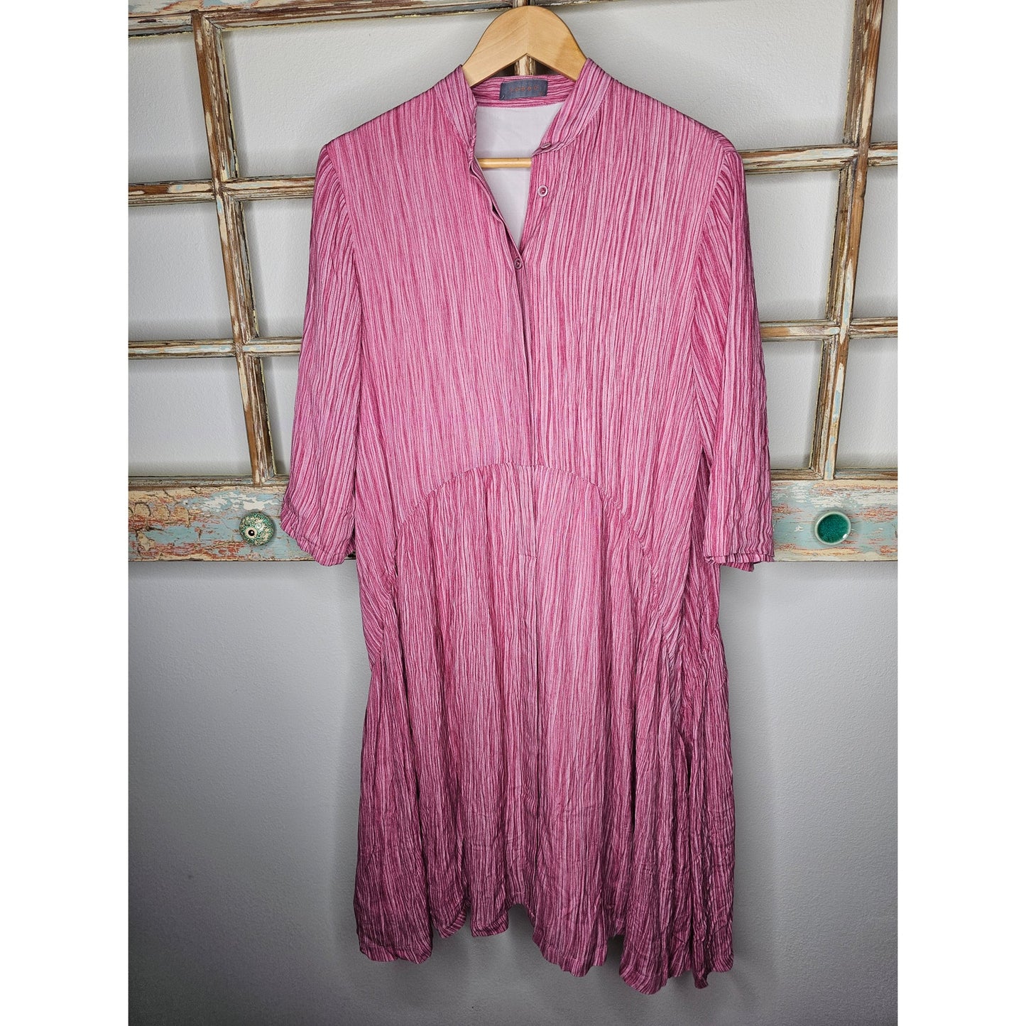 Tweed Pink Lined Flowy Midi Dress Ladies size Medium