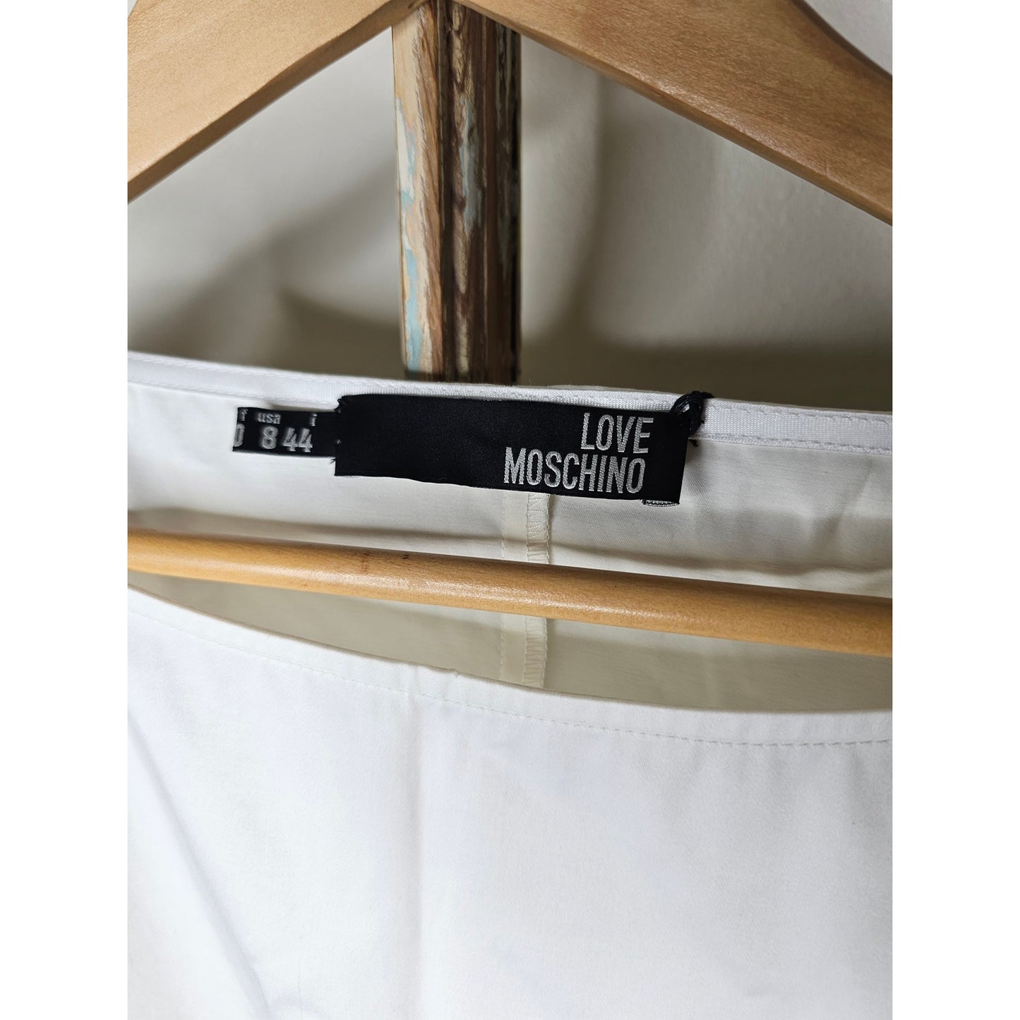 NWT Moschino White Cotton Sleeveless Lightweight Dress Size 8