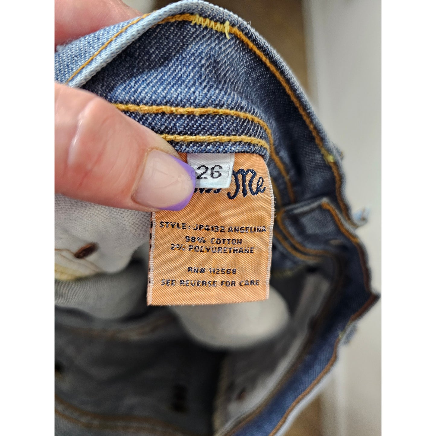 Miss Me Jeans Bootcut Blue/ Orange Floral Embroidery Ladies size 26