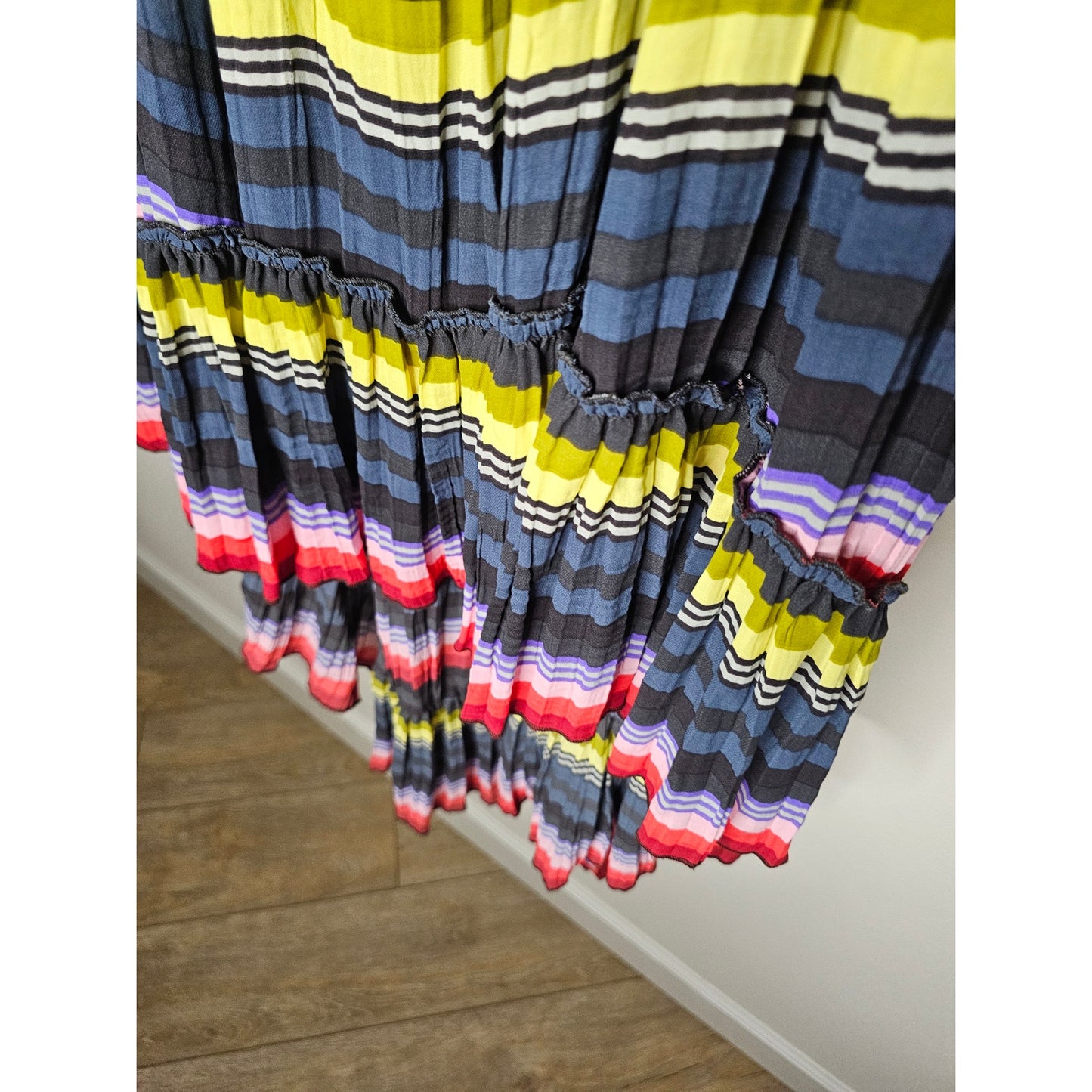 Free People Pleated High Low Cinch Waist Skirt Ladies size Medium