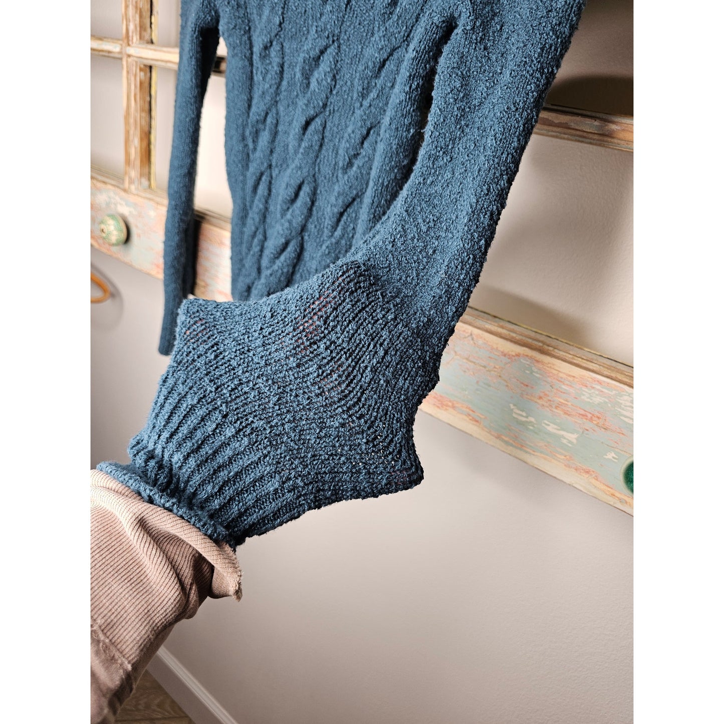 Free People Off Shoulder Cable Knit Sweater Ladies size XS