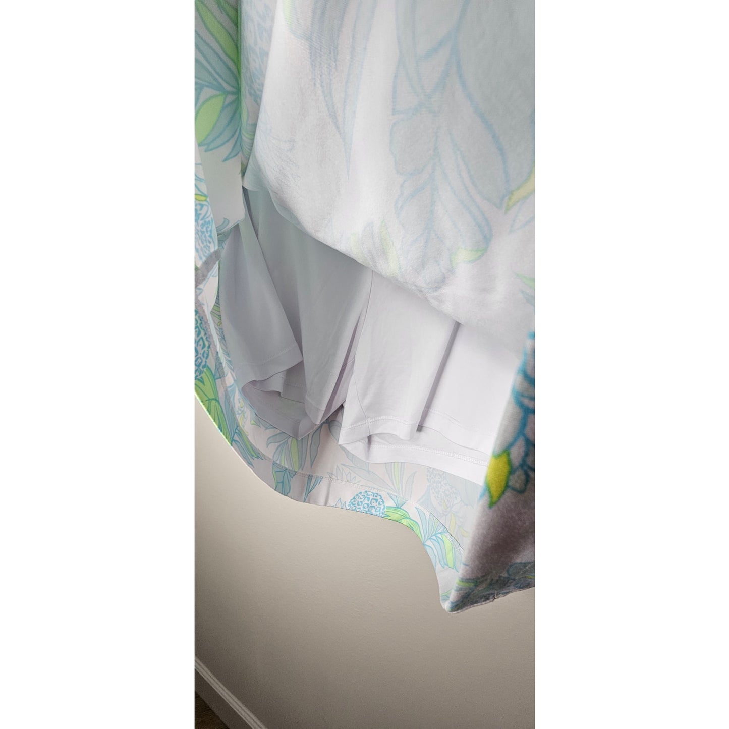 Stella Parker White/blue/lime Pineapple Print Skort size XL