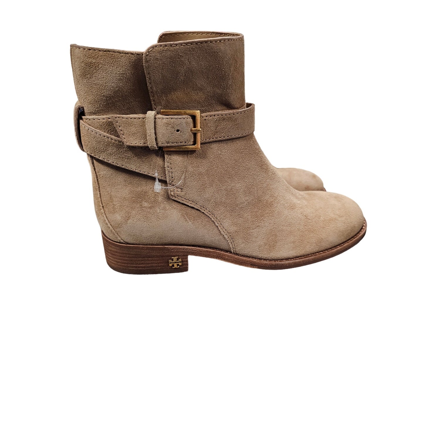 NWOB Tory Burch Brooke Ankle Bootie In Light Suede Ladies size 7.5