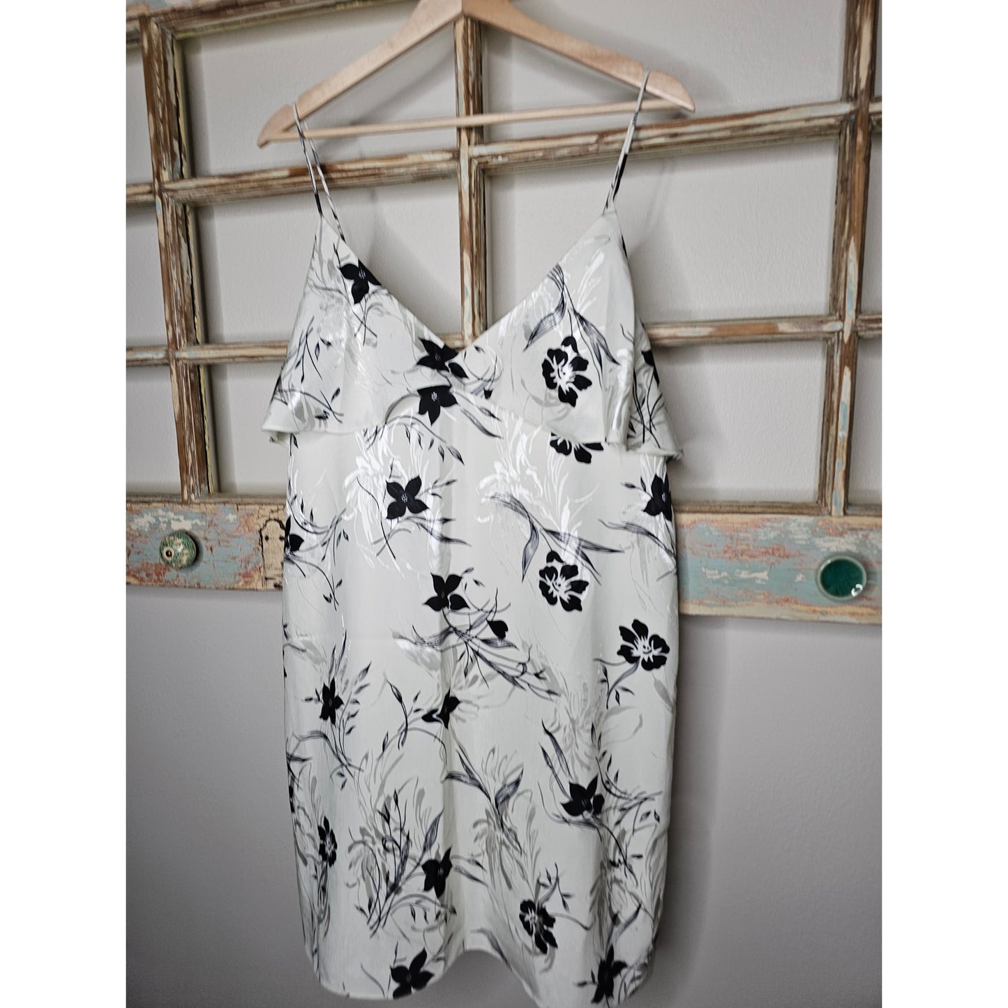 NWT Alice + Olivia Bess Floral Slip Dress Spaghetti Straps size Large