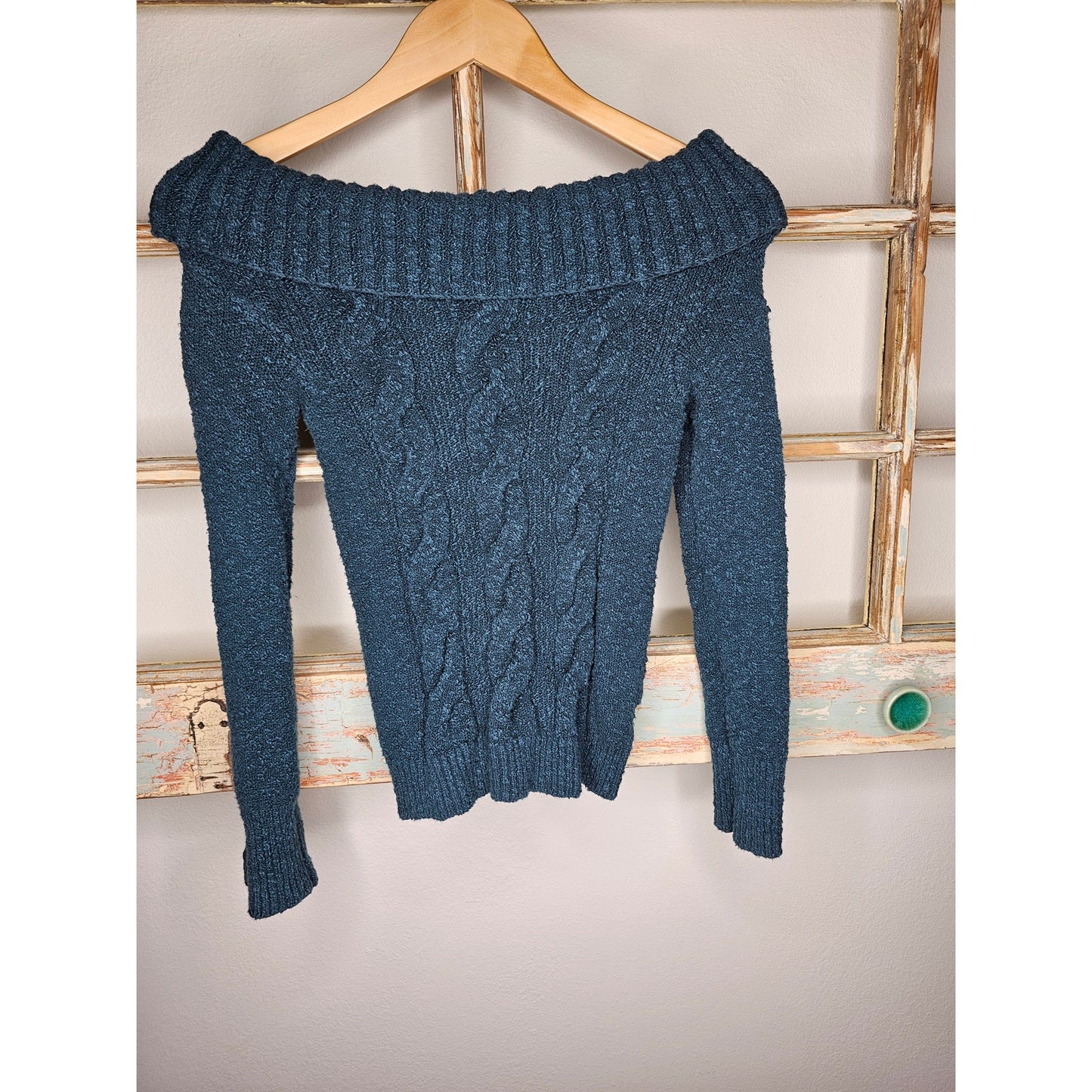 Free People Off Shoulder Cable Knit Sweater Ladies size XS