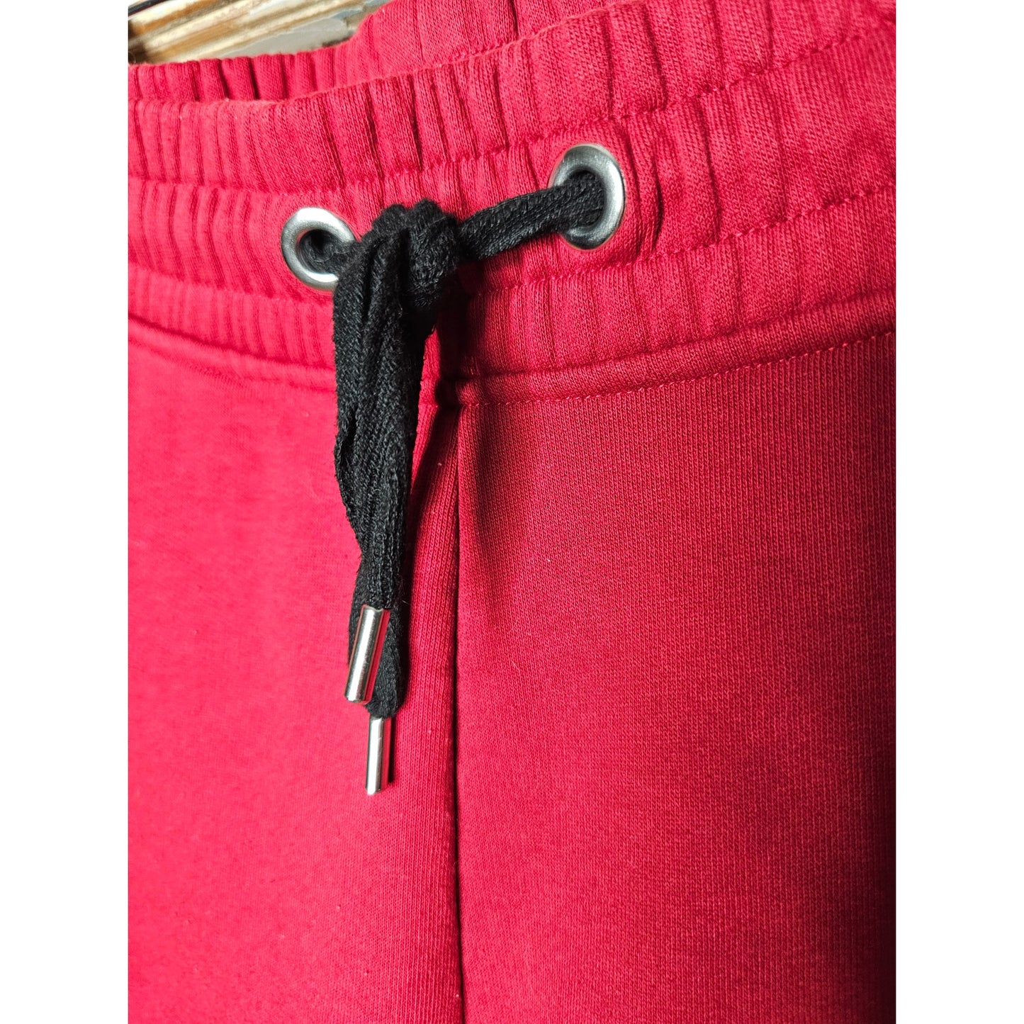 Ivy Park Red Joggers Sweatpants Chili red Velour side Panel Size Small