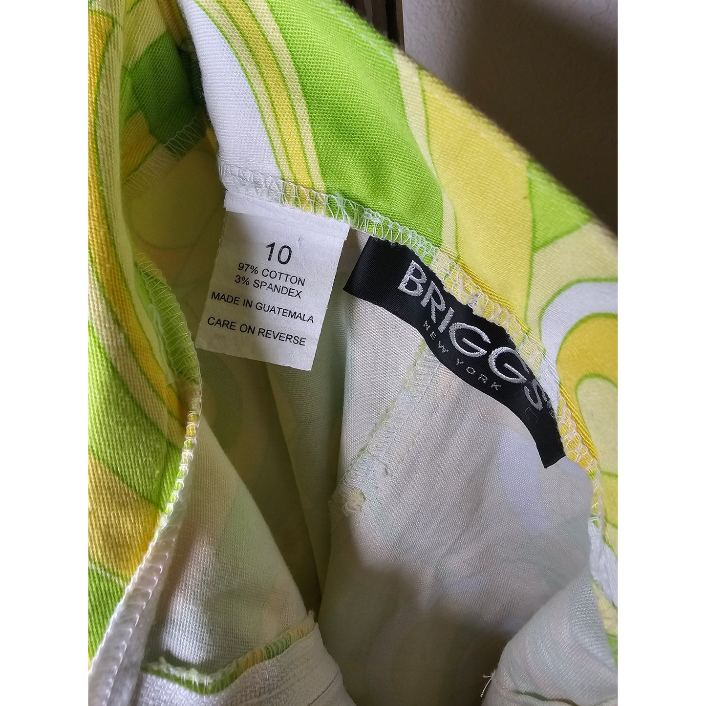 Retro MOD 60's Vibe Skort Ladies Size 10 yellows & Greens