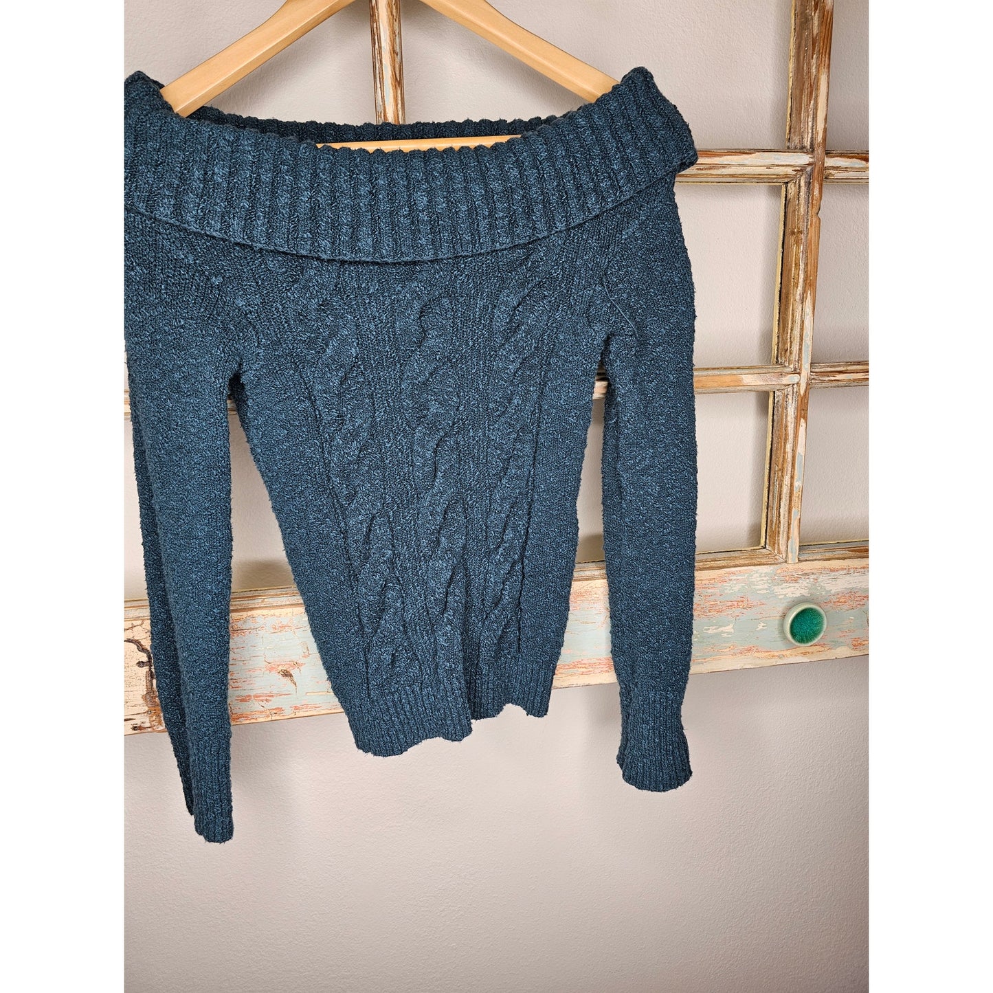 Free People Off Shoulder Cable Knit Sweater Ladies size XS