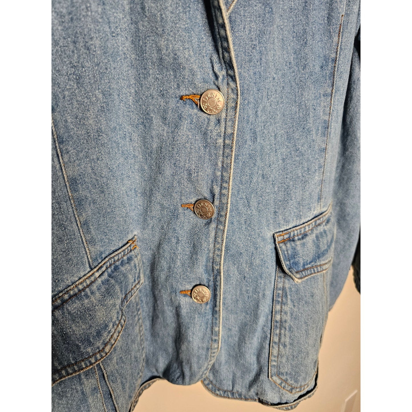 Vintage Denim & Co. Embroidered Blazer W/ Yellow Ribbon/ Solder Military Size 1x