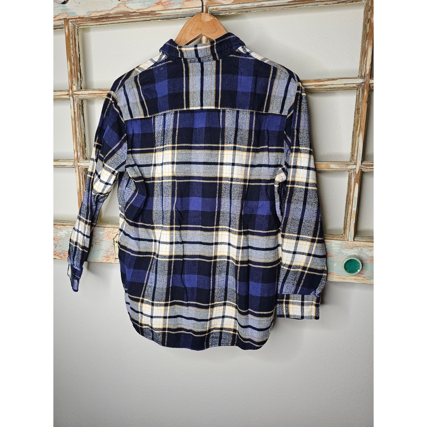 Madewell Plaid Flannel Long sleeve Button Up Shirt Size Medium