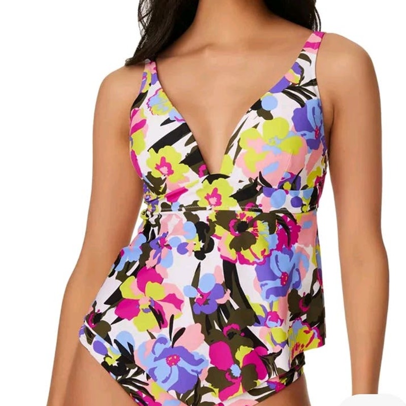 NWT Bar III Paradise Garden top & bikini bottom Swimsuit size Medium