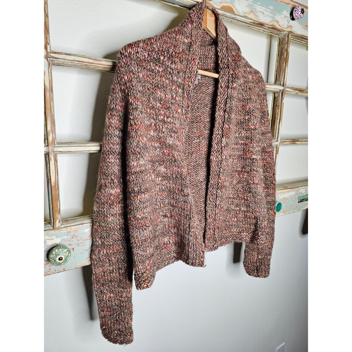 J. Jill Italian Yarn Shawl Neck Shorter Open Cardigan Ladies size Small