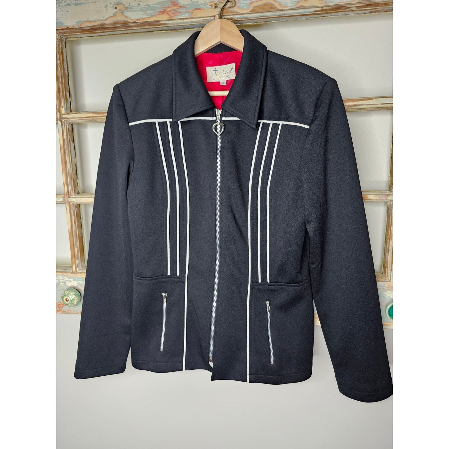 Vintage Cache 90's Y2K Zip Up Jacket Ladies size 10