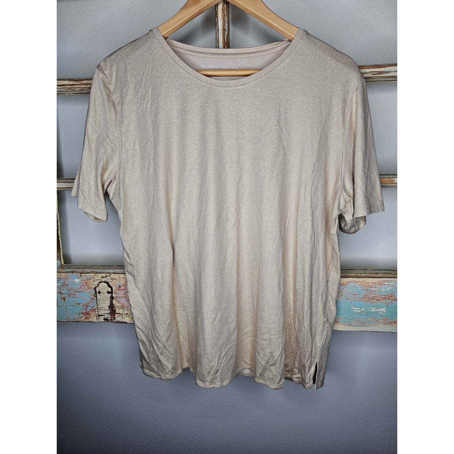 NWT Majestic Filature Deluxe Gold T-Shirt Soft Touch Ladies Size 1 / XS