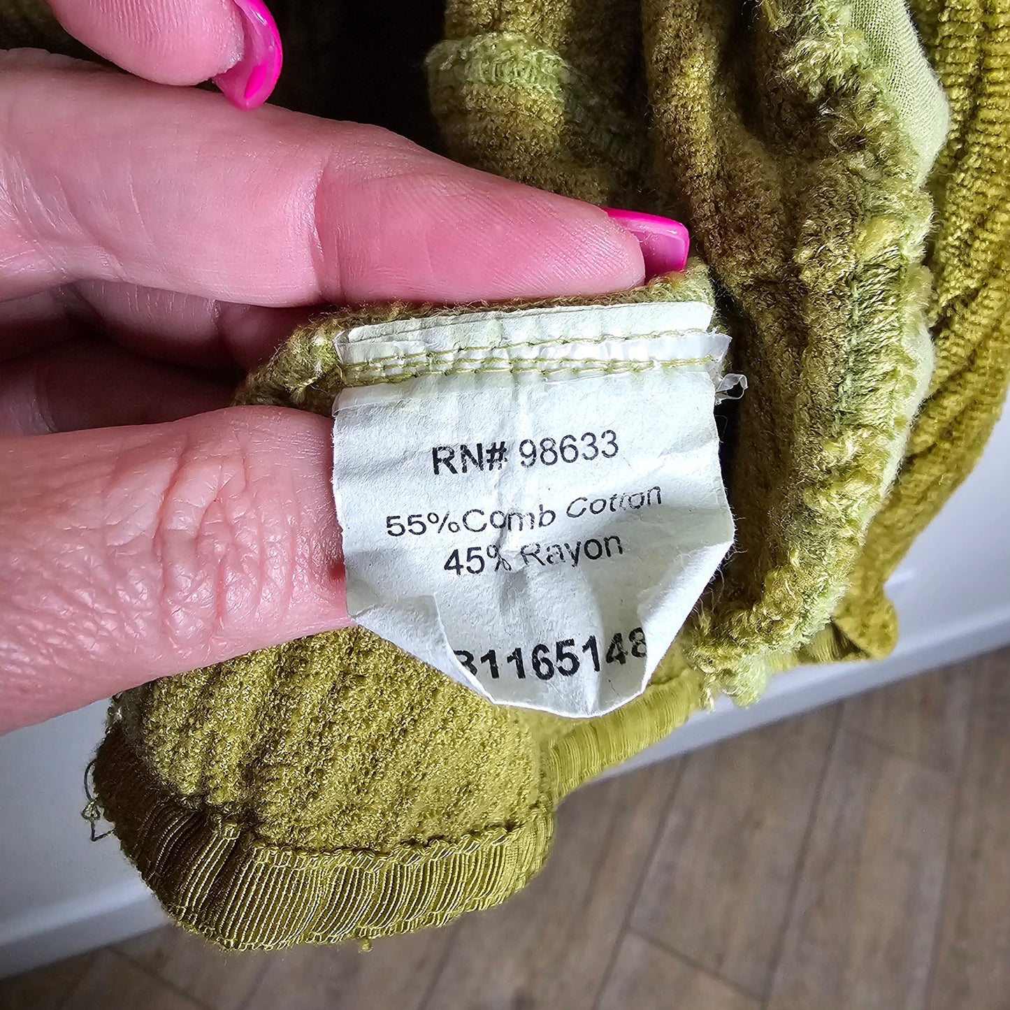 Kleen Pistachio Green Boho High/Low Vest Size Large Knotted Buttons Peplum