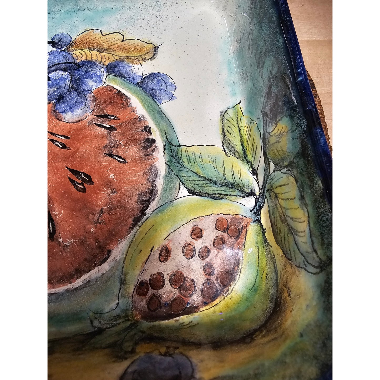 Mayolica Santa Rosa Guanajuato Mexico Pottery Fruit Watermelon ART