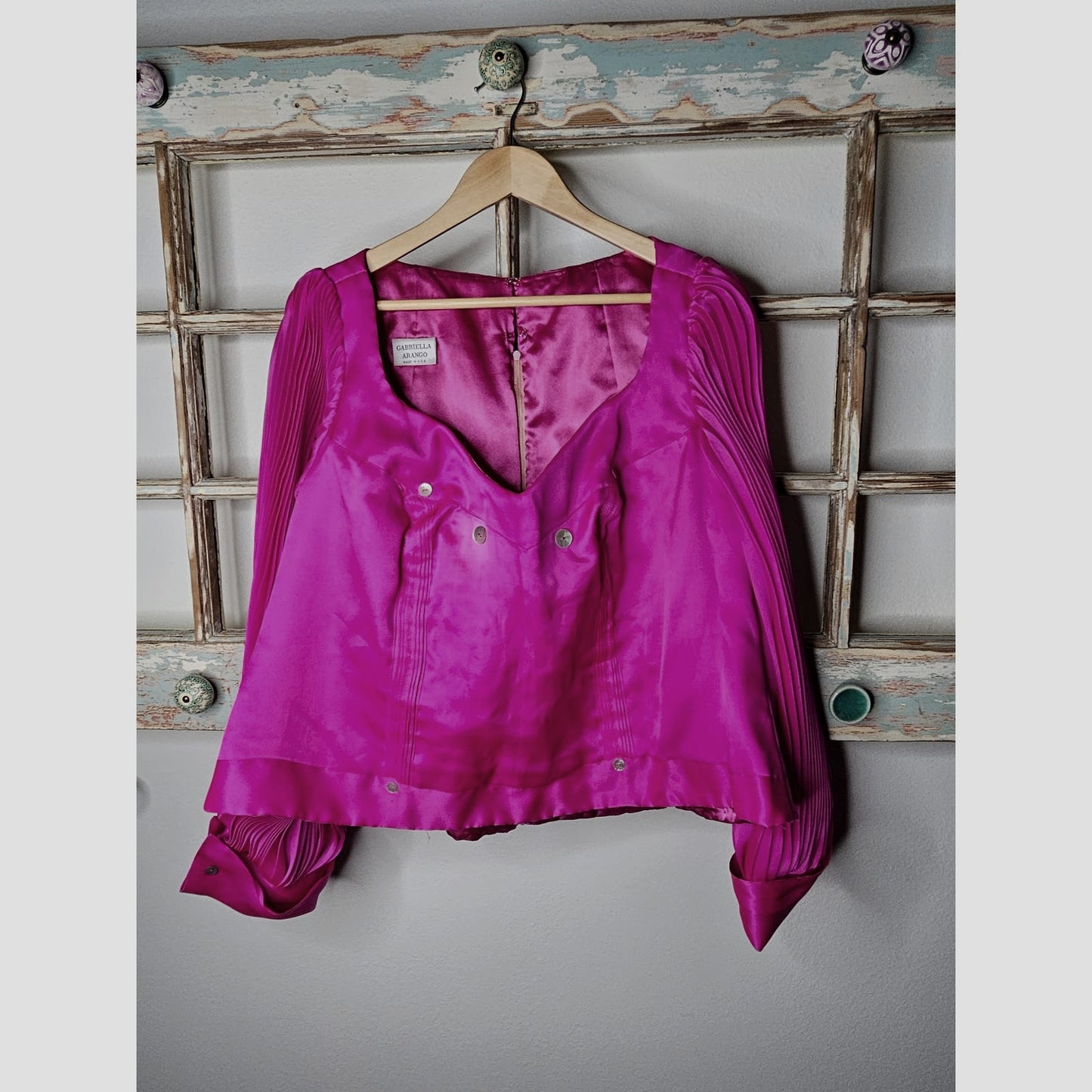 Gabriella Arango Miami Designer Two Piece Hot Pink Ladies Formal set size 3X