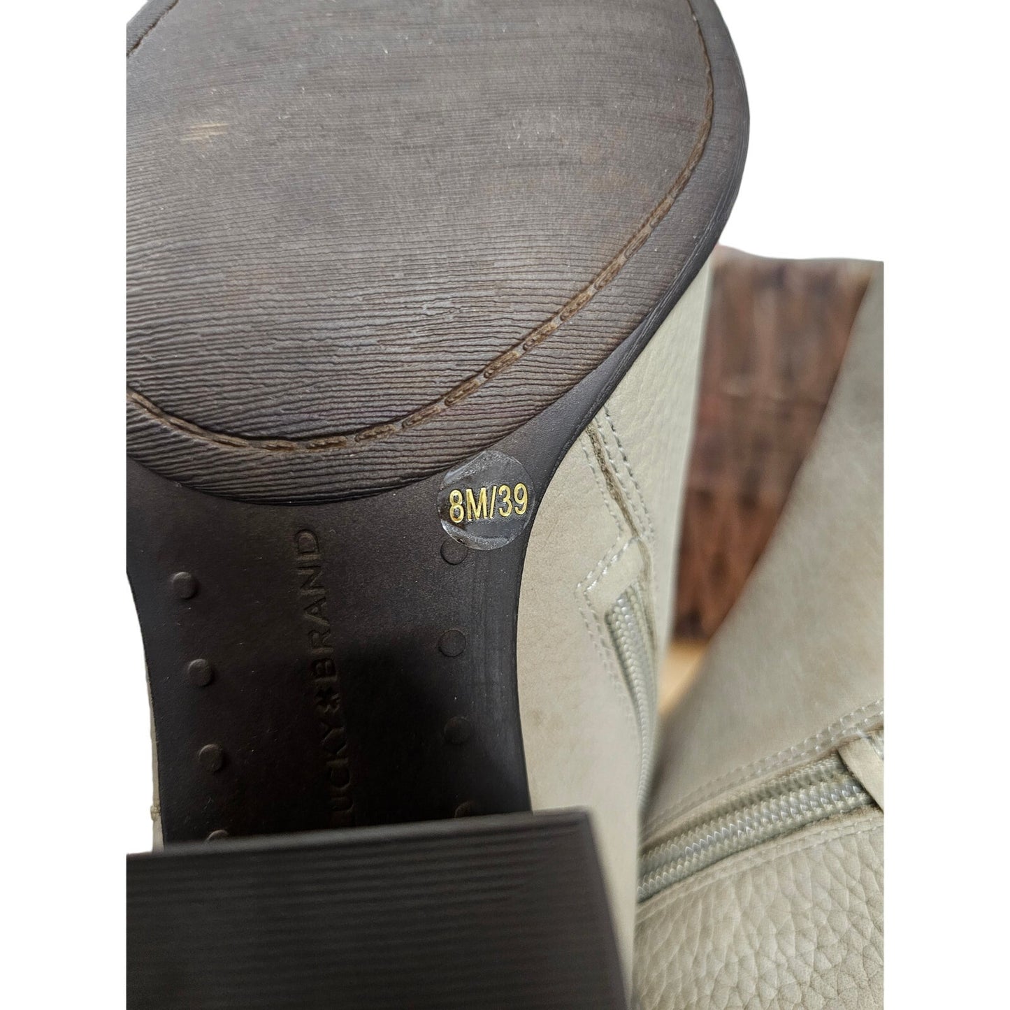 Lucky Brand Bellita Leather Ankle Boot in Seneca Rock Size 8