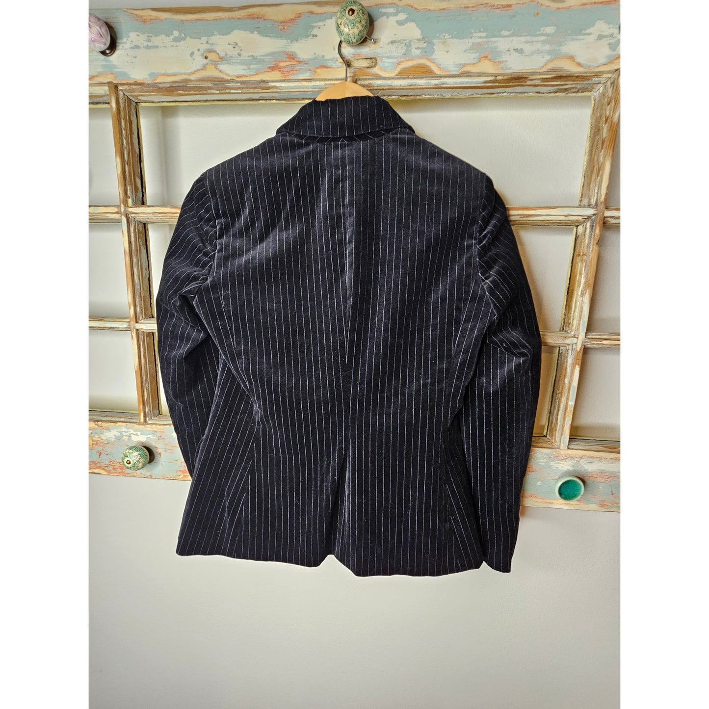 Lauren Ralph Lauren Black Velvet Blazer with Pinstripes Ladies size Small