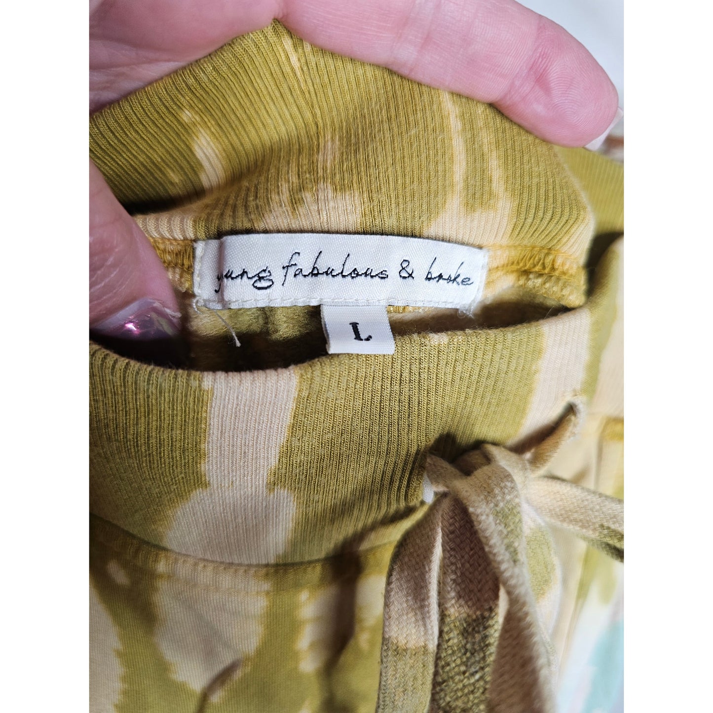 Tie Dye Young Fabulous and Broke Sweatpants Ladies size Large
