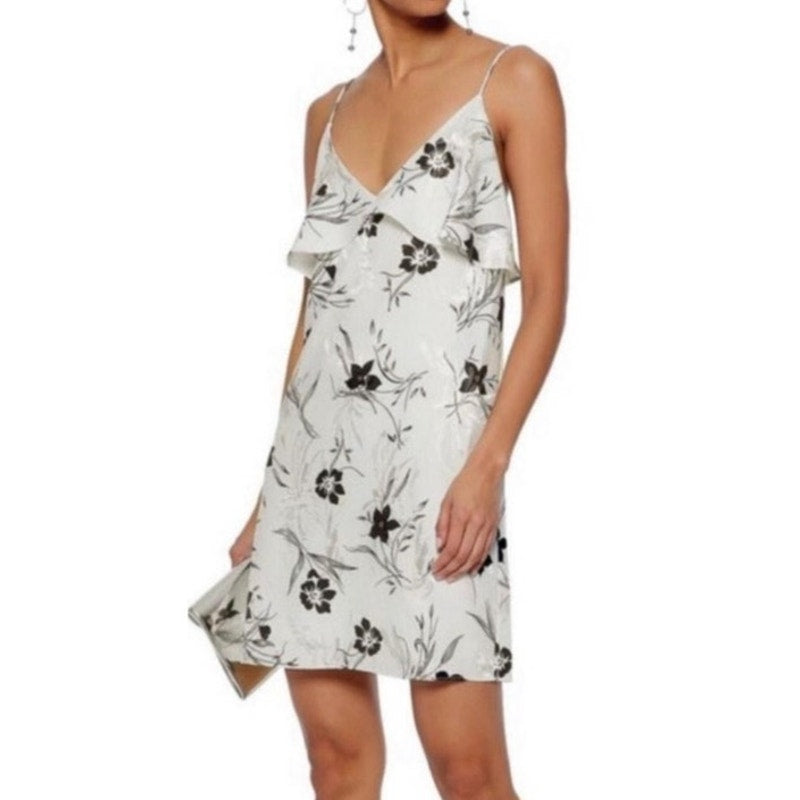 NWT Alice + Olivia Bess Floral Slip Dress Spaghetti Straps size Large