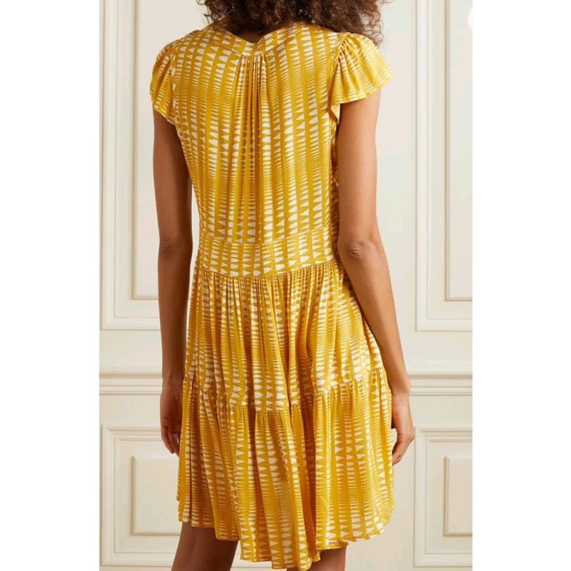 NWT Lemlem Flutter Sleeve Tiered Dress Size Small